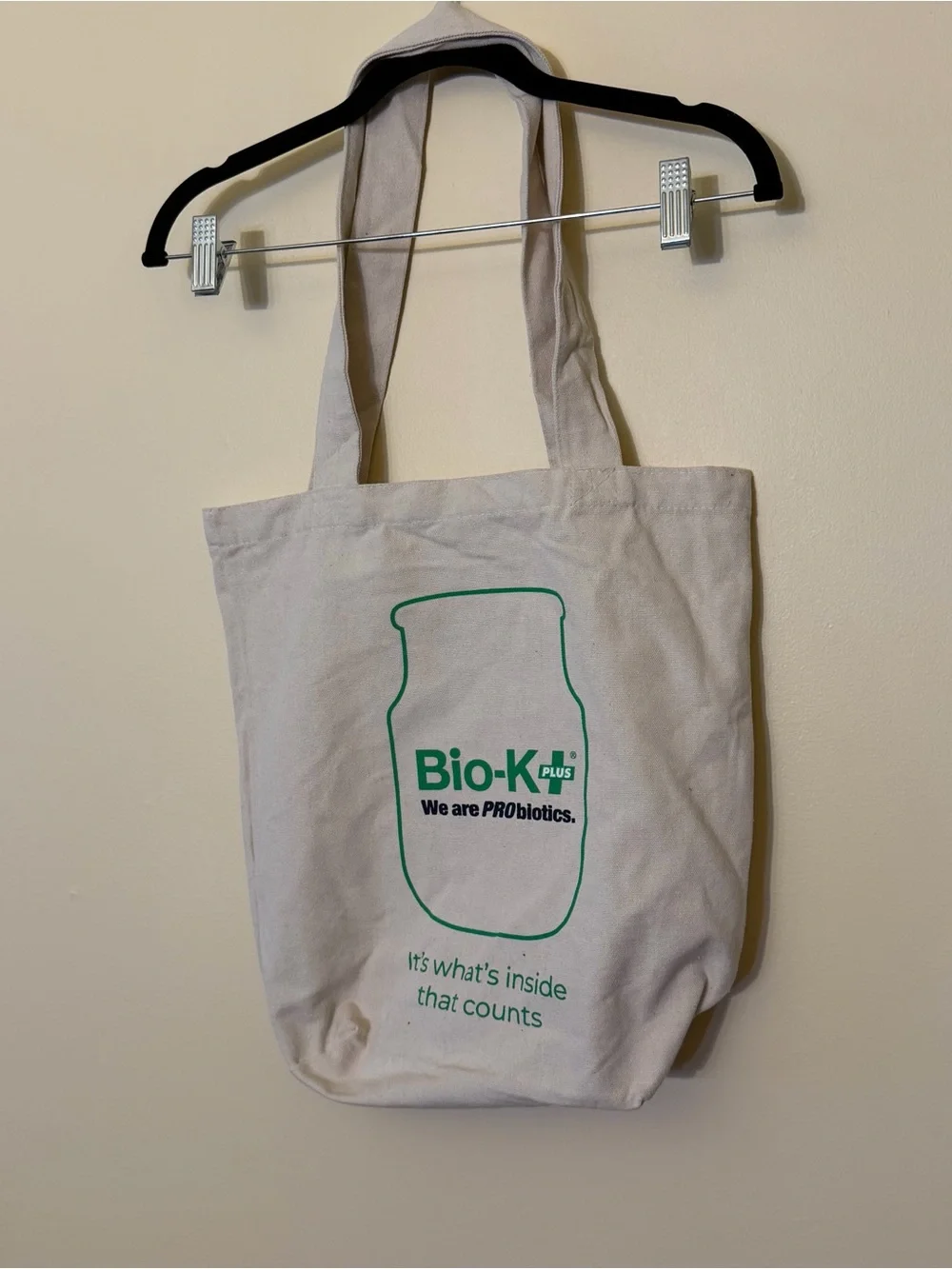 Canvas Tote Bag Bio-K Plus Probiotics Promotional Item